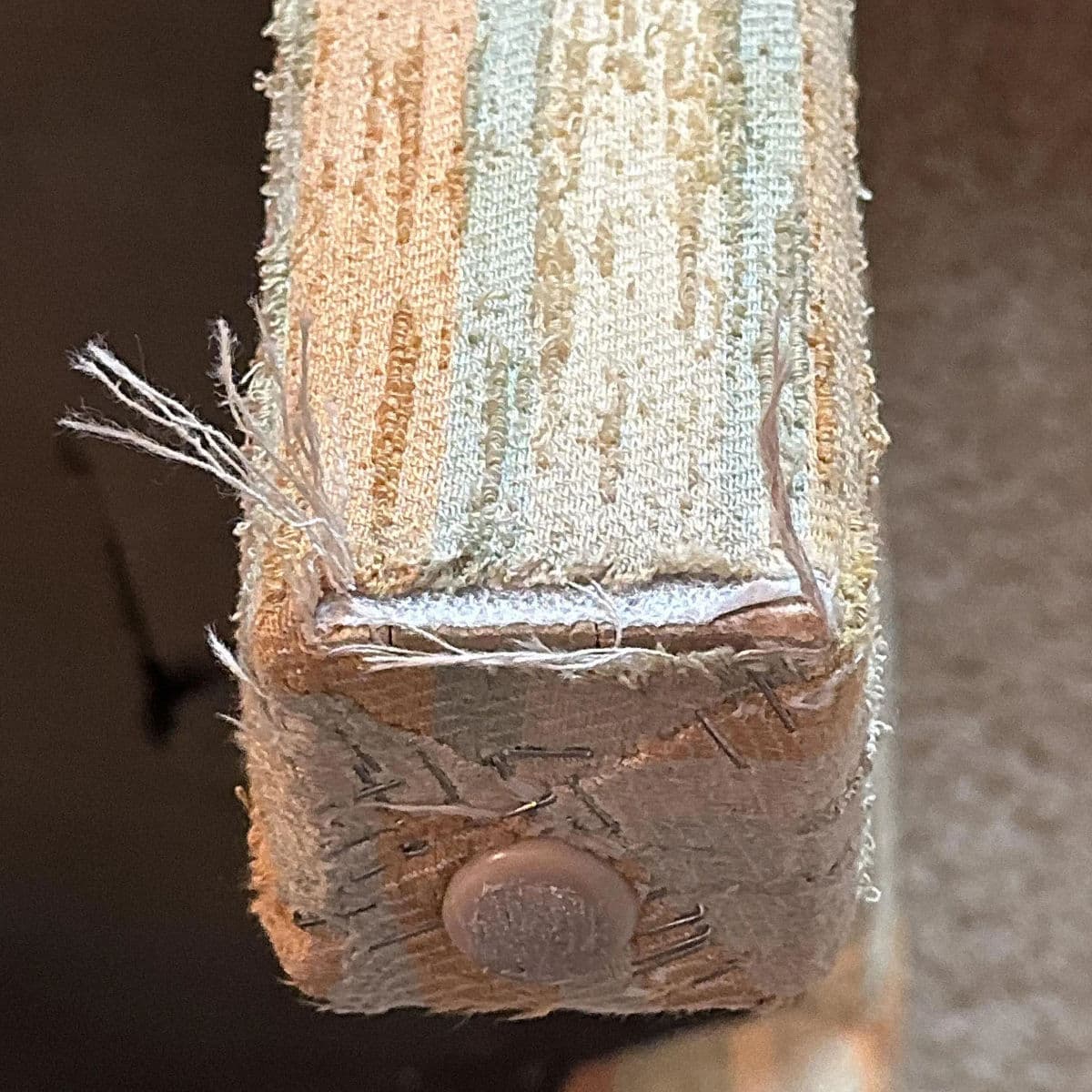 1960s Citrus Striped Brocade Upholstered Parsons Chairs in the Manner of Baughman- Set of 4 - Thumbnail 12