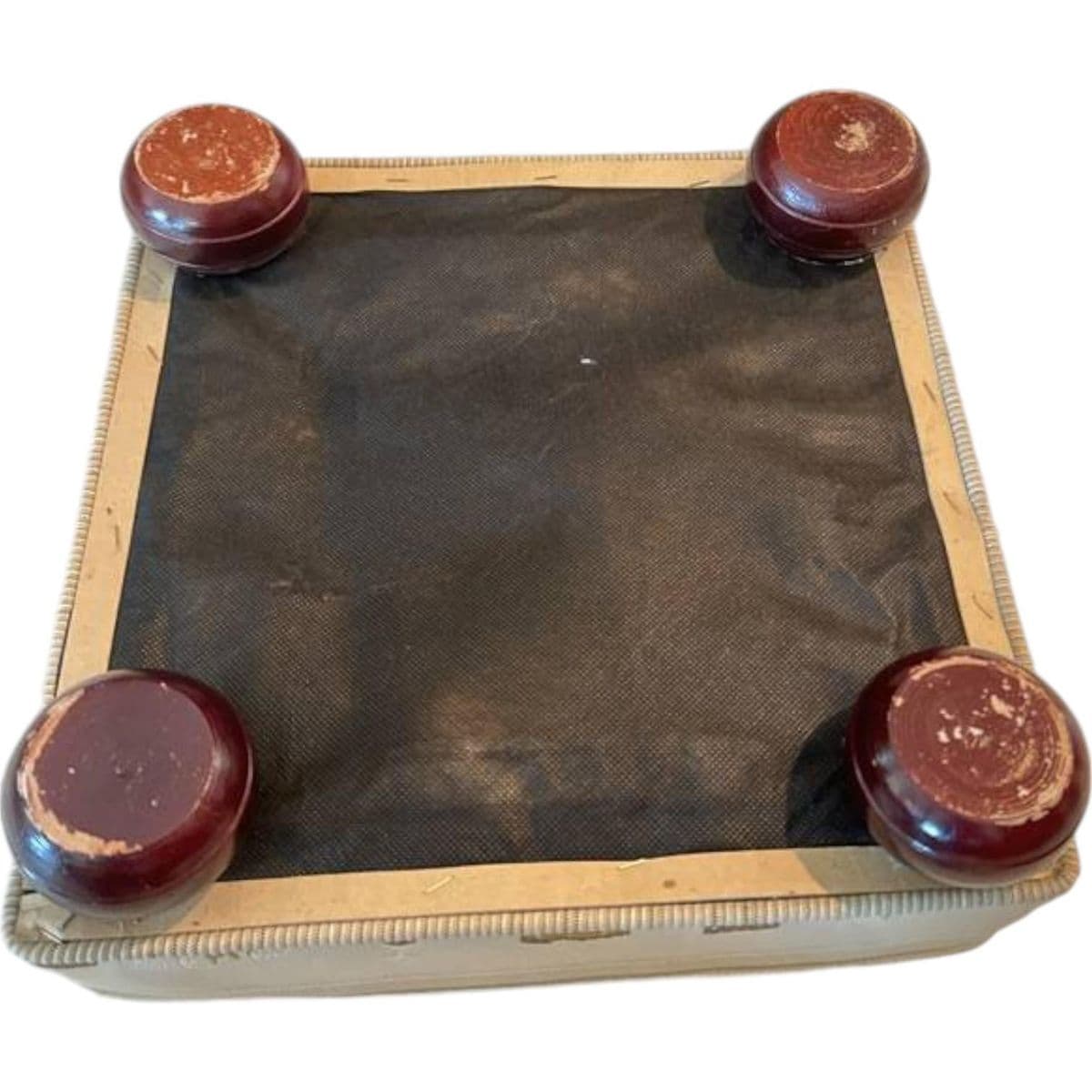 Early 1900s French Louis XVI Style Carved Walnut Fauteuil Fireside Armchair and Matching Ottoman - Thumbnail 12