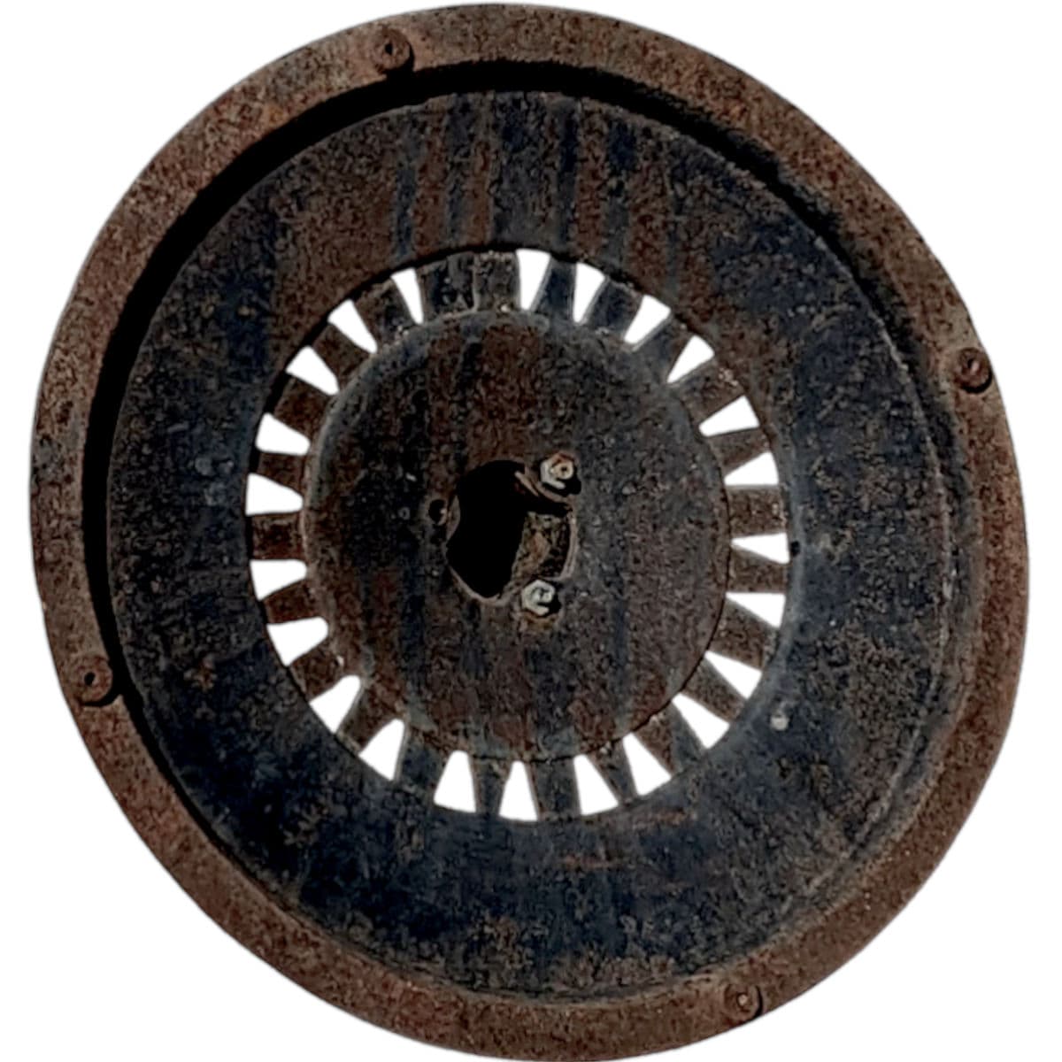 1960s Vintage Sundial Inspired Victorian Art Nouveau Style Cast Iron Patio Umbrella Stand - Thumbnail 6