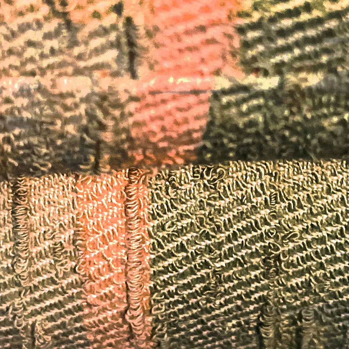 1960s Citrus Striped Brocade Upholstered Parsons Chairs in the Manner of Baughman- Set of 4 - Thumbnail 7