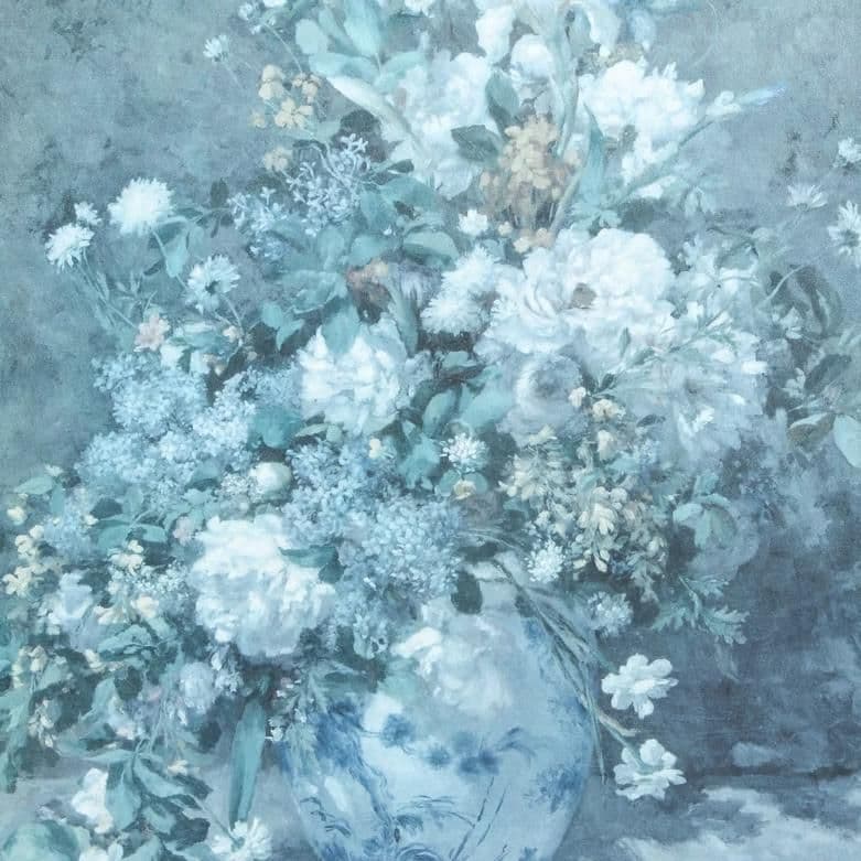 1970s Giltwood Framed Lithograph "Spring Bouquet" After Pierre-August Renoir - Thumbnail 6