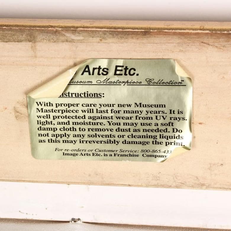 1970s Giltwood Framed Lithograph "Spring Bouquet" After Pierre-August Renoir - Thumbnail 9