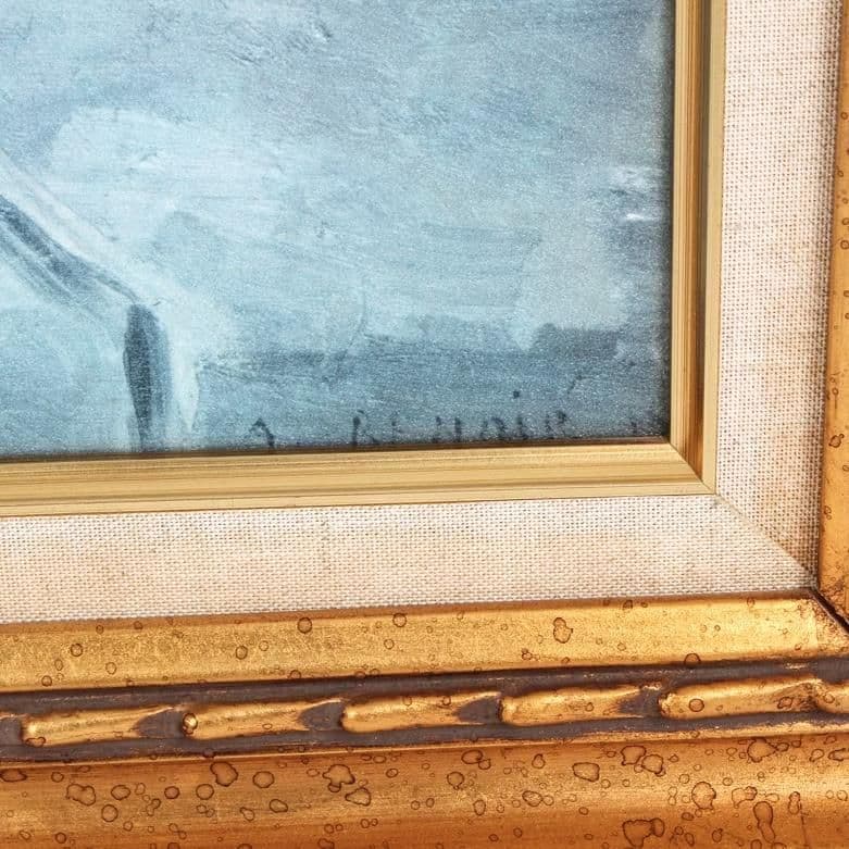 1970s Giltwood Framed Lithograph "Spring Bouquet" After Pierre-August Renoir - Thumbnail 5