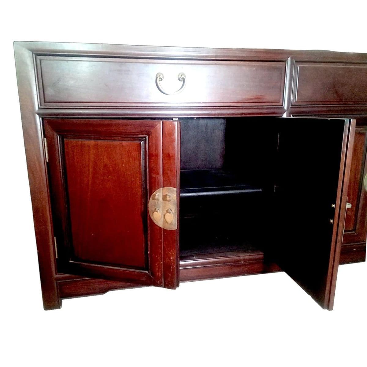 Late 19th Century Ming-Style Ju-Mu Oriental Credenza or Sideboard - Thumbnail 10