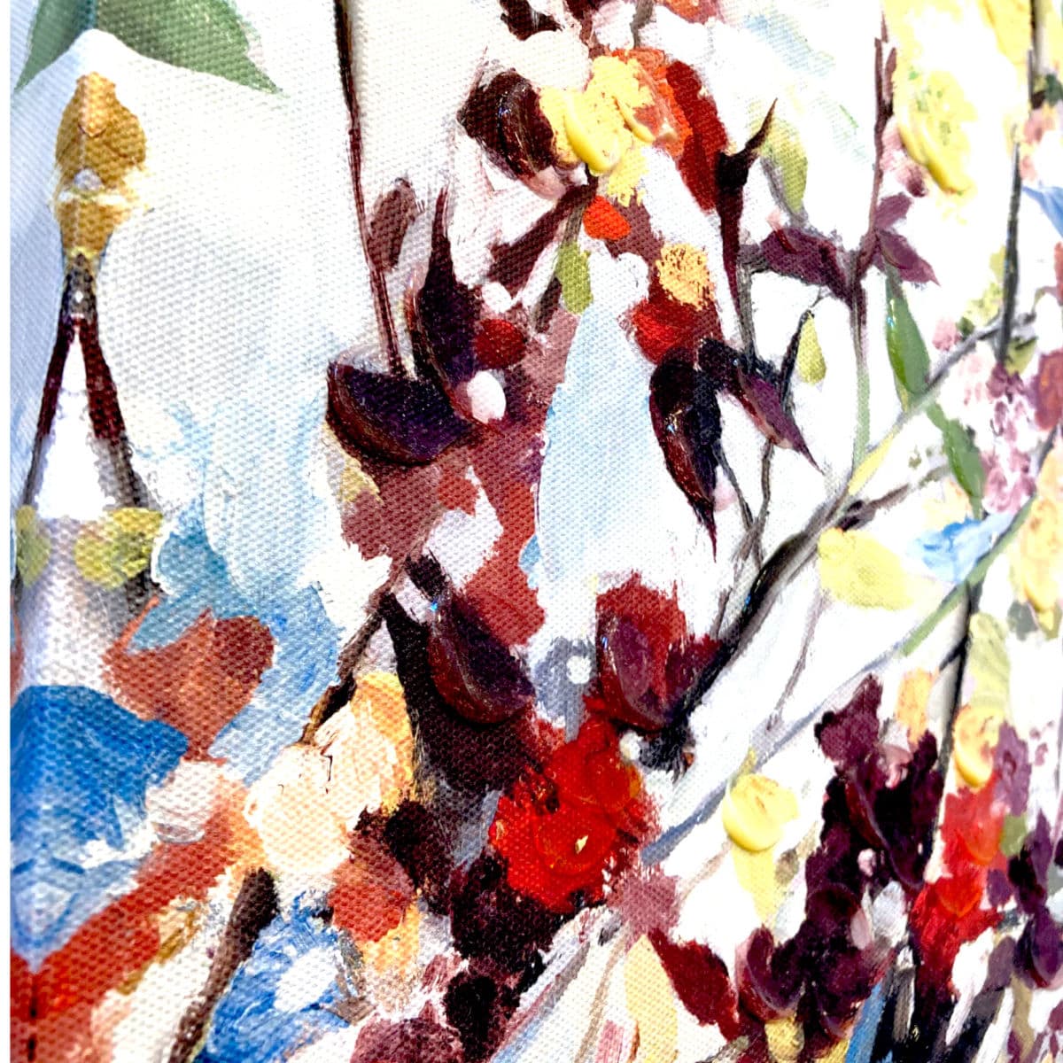 2002 Floral Abstract Giclee Art Print on Canvas - Thumbnail 10