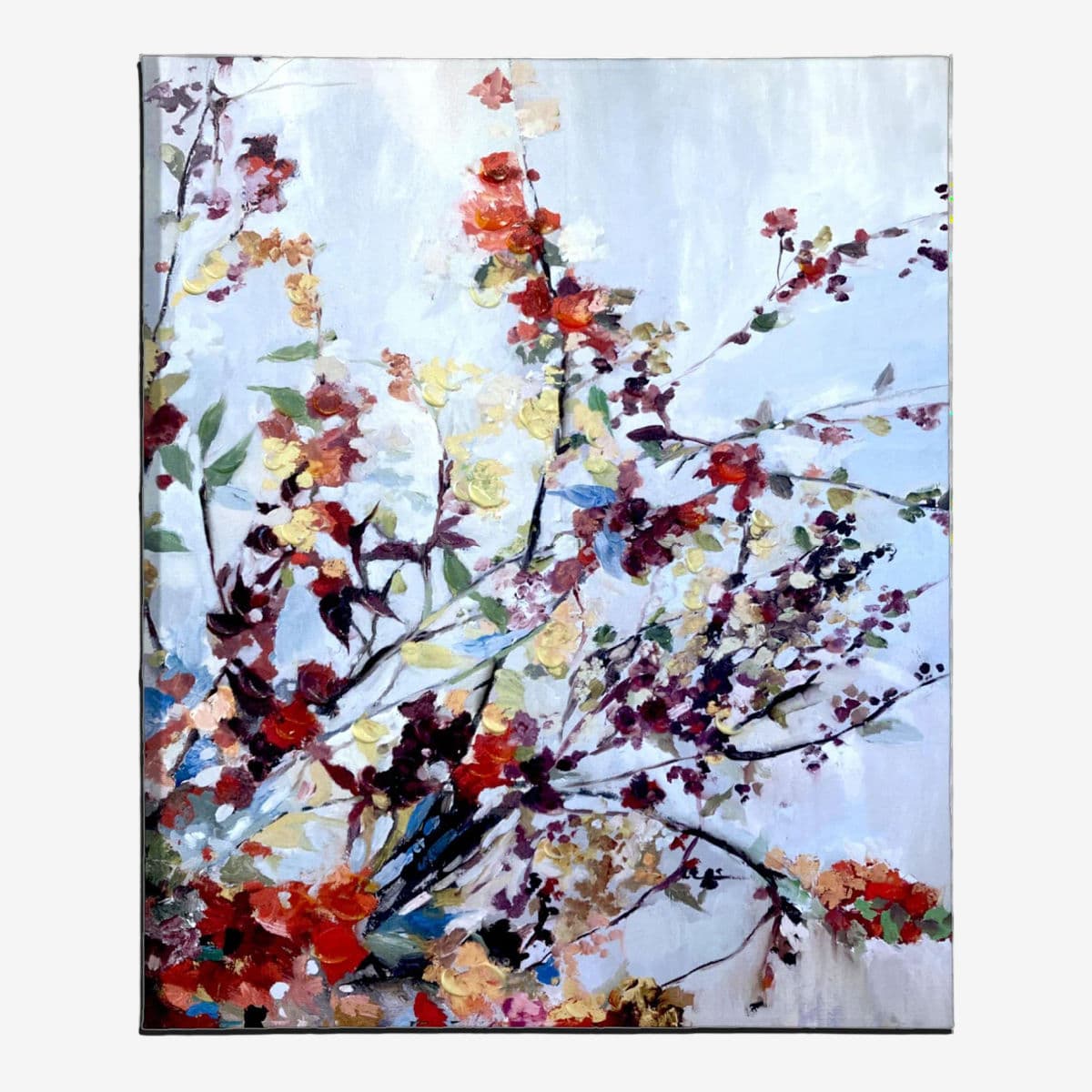 2002 Floral Abstract Giclee Art Print on Canvas - Image 1