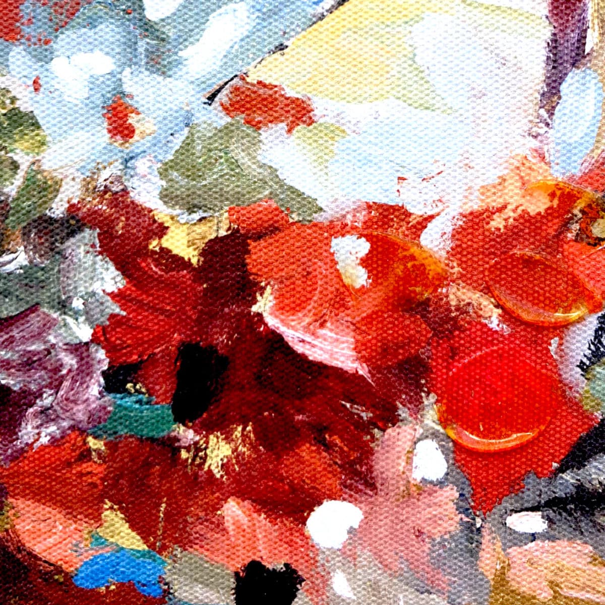 2002 Floral Abstract Giclee Art Print on Canvas - Thumbnail 11