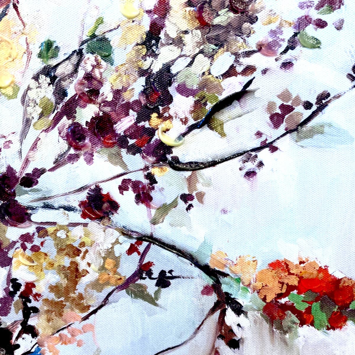 2002 Floral Abstract Giclee Art Print on Canvas - Thumbnail 8