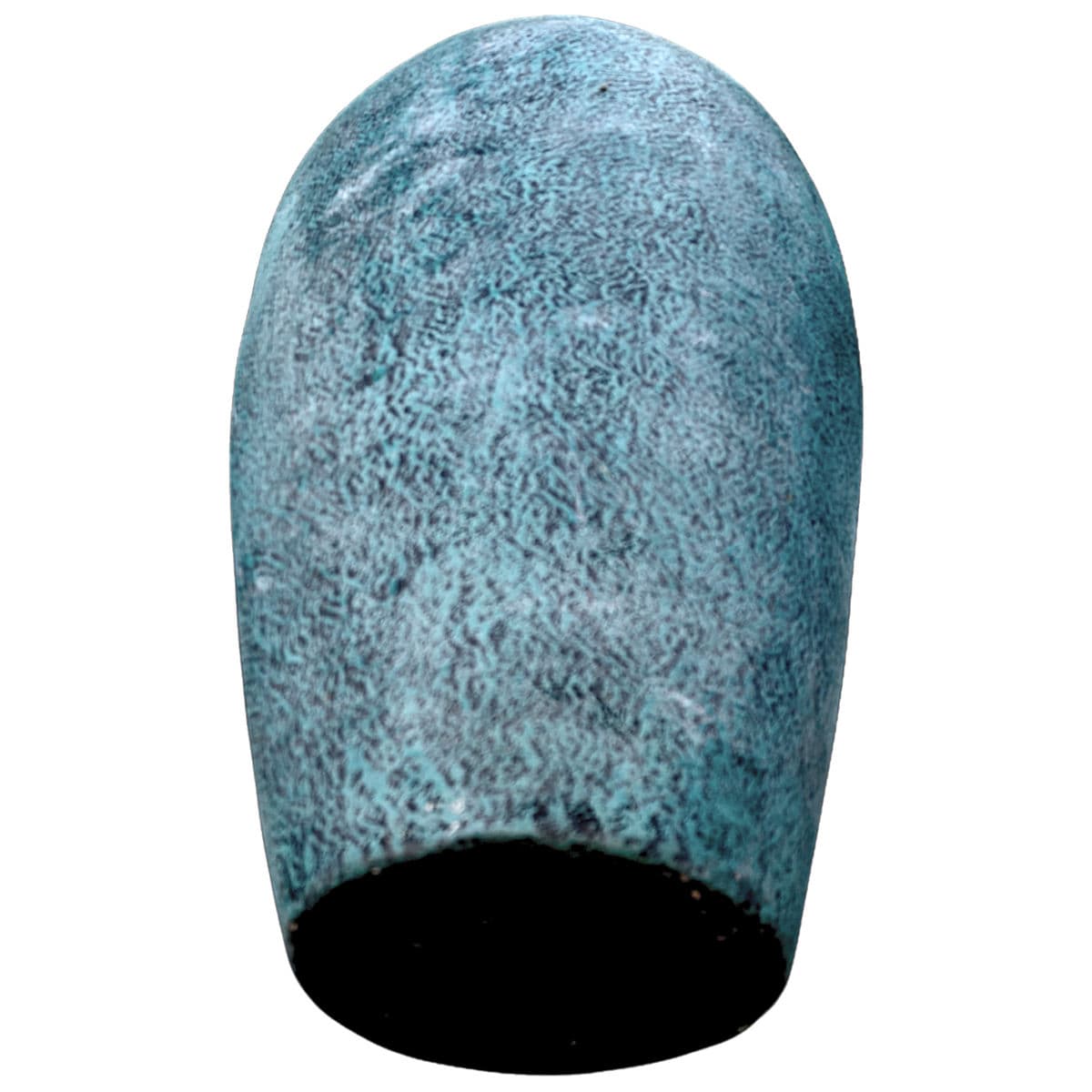 1980's Incised Turquoise Yellow Botanical Themed Hand-Thrown Studio Pottery Planter Vessel - Thumbnail 7