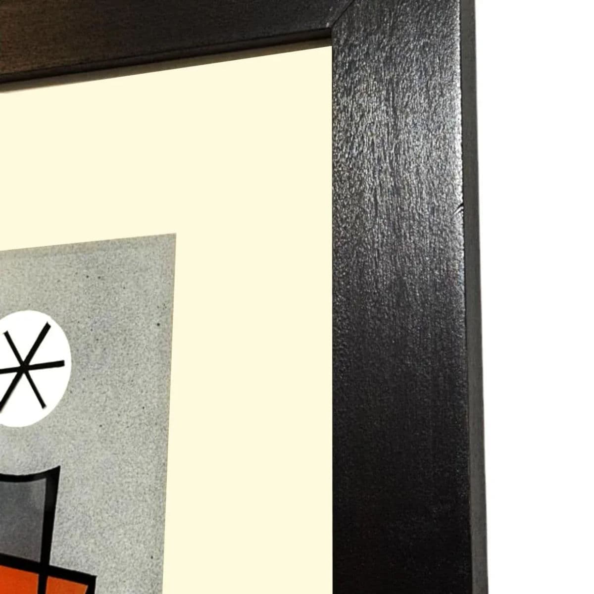 Abstract Modernist Print With Verre Églomisé by Ramon – Framed Geometric Composition - Thumbnail 6