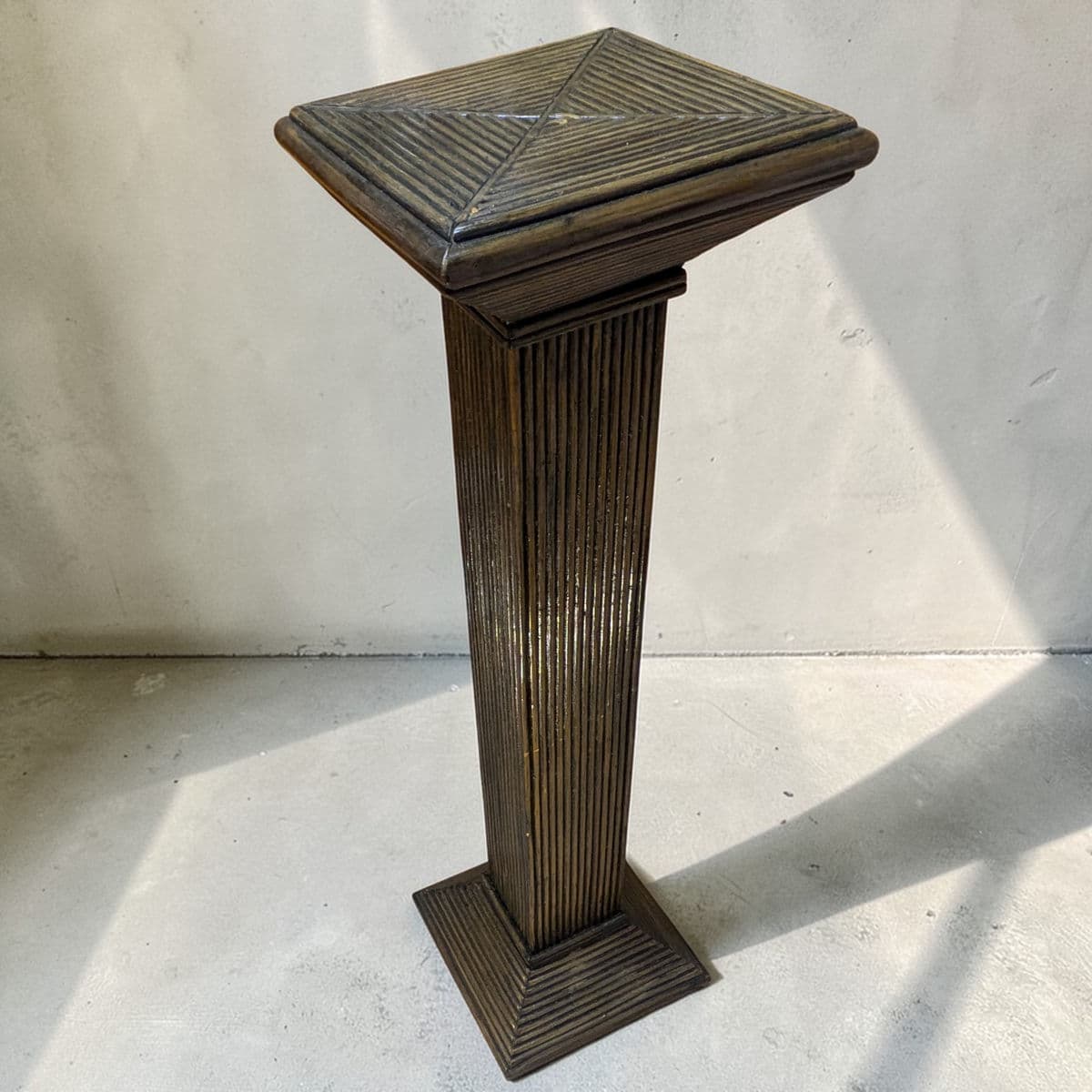 1960s Boho Chic Pencil Reed Pedestal Column Attributed to Gabriella Crespi - A Pair - Thumbnail 9