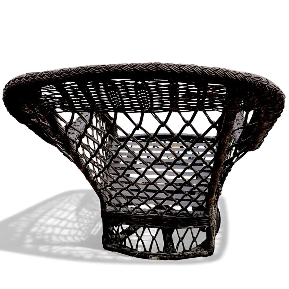 2005 Lane Weathermaster Swivel Glider High Back All-Weather Wicker Lounge Chair - Thumbnail 4