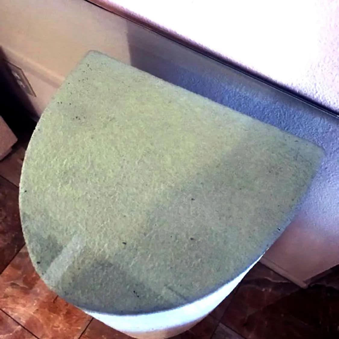 1980s Modernist Off-White Demi-Lune Plaster Double Pedestal Console Table With Glass Top - Thumbnail 8