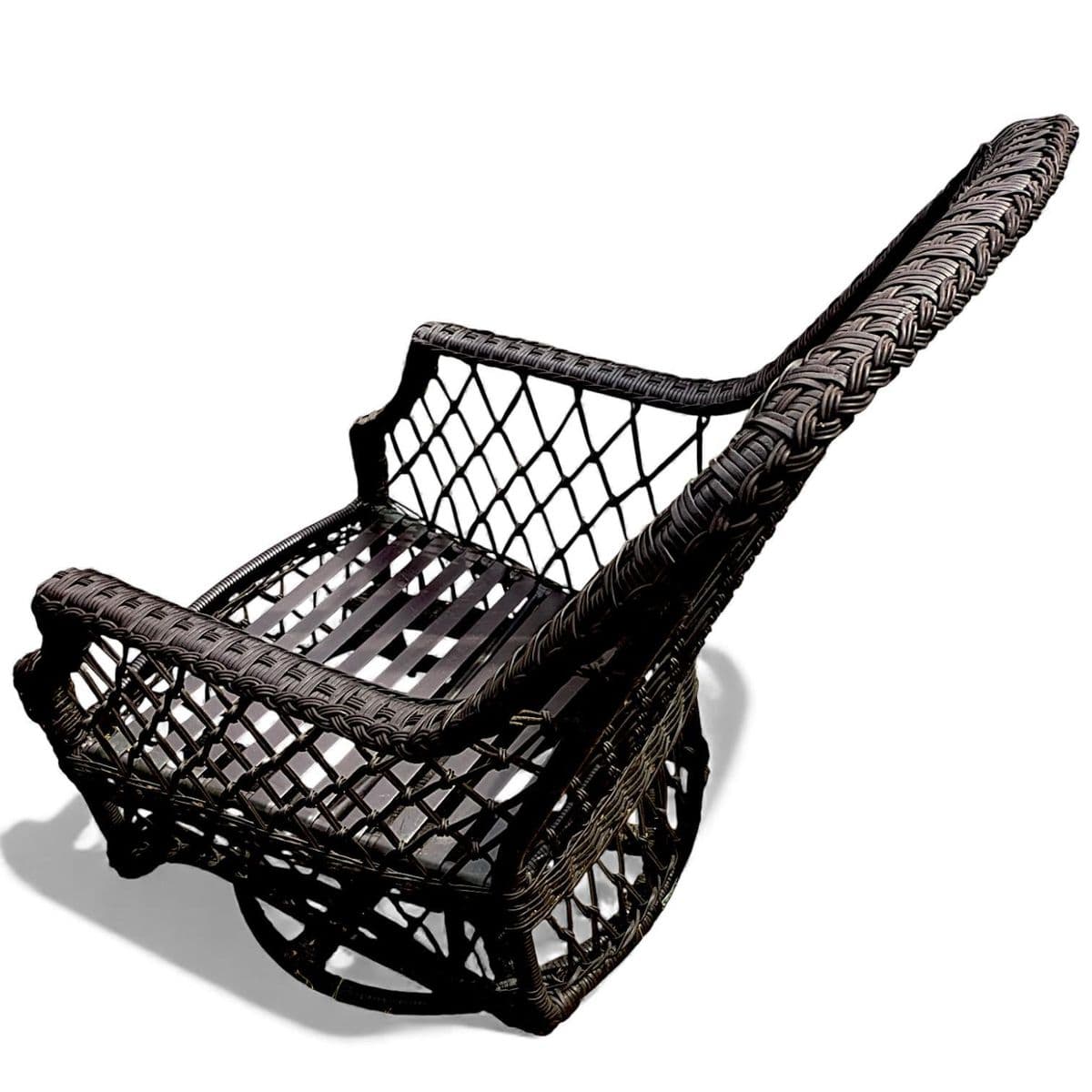 2005 Lane Weathermaster Swivel Glider High Back All-Weather Wicker Lounge Chair - Thumbnail 5