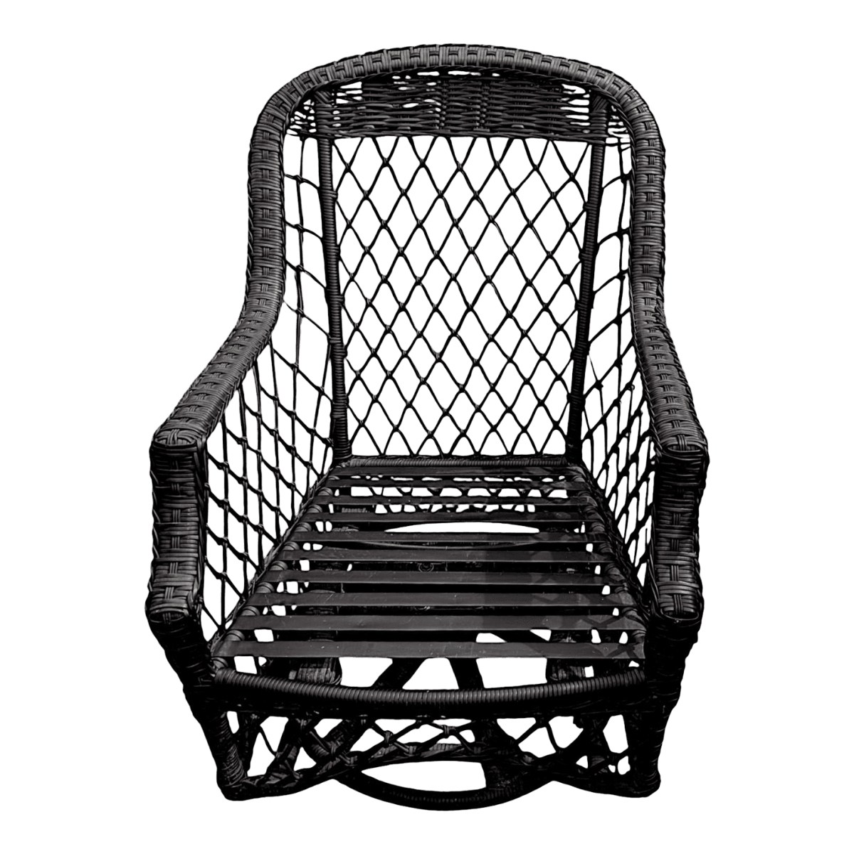 2005 Lane Weathermaster Swivel Glider High Back All-Weather Wicker Lounge Chair - Thumbnail 2