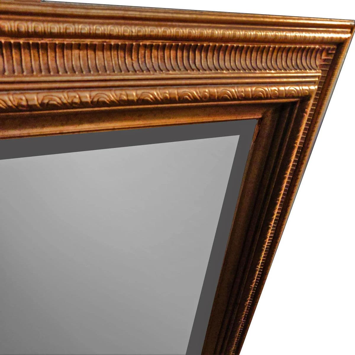 French Louis XVI Style Gold Painted Rectangular or Horizontal Beveled Mirror - Thumbnail 5