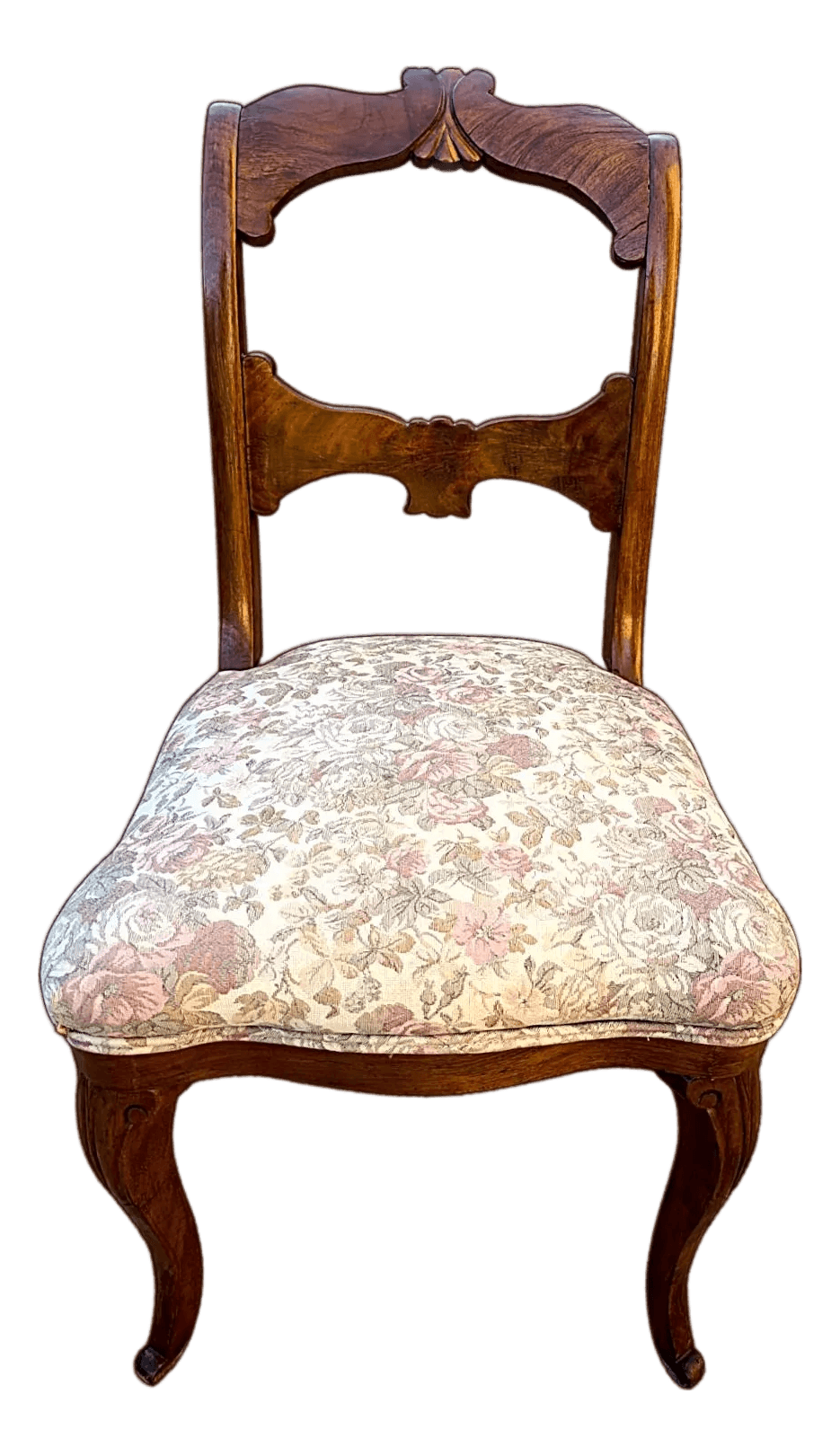 Antique Circa 1900 Victorian Hand Carved Balloon Back Side Chairs - A Pair - Thumbnail 2