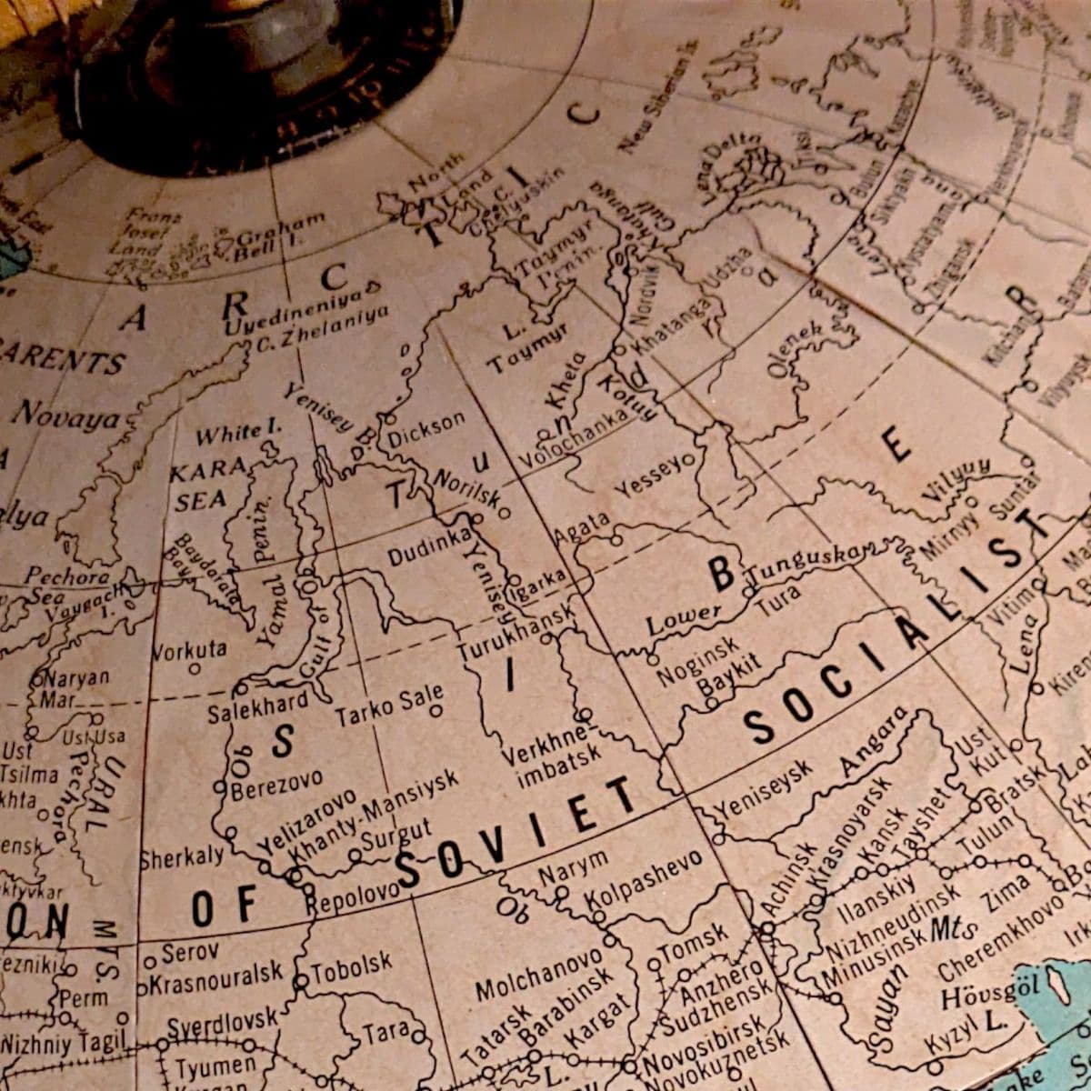 Collectible Cartographic Vintage 16" Cram's Imperial World Globe on Brass Toned Floor Stand - Thumbnail 9