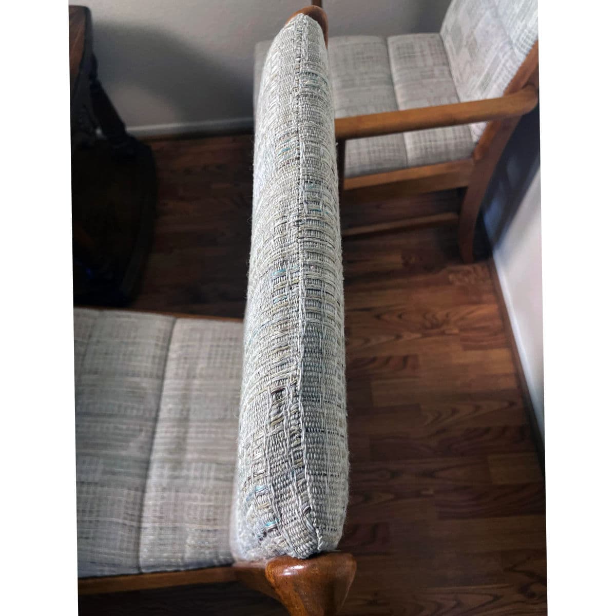 Mid-Century D-Scan Danish Modern Teak Framed Upholstered High Back Dining Chairs - Set 4 - Thumbnail 10