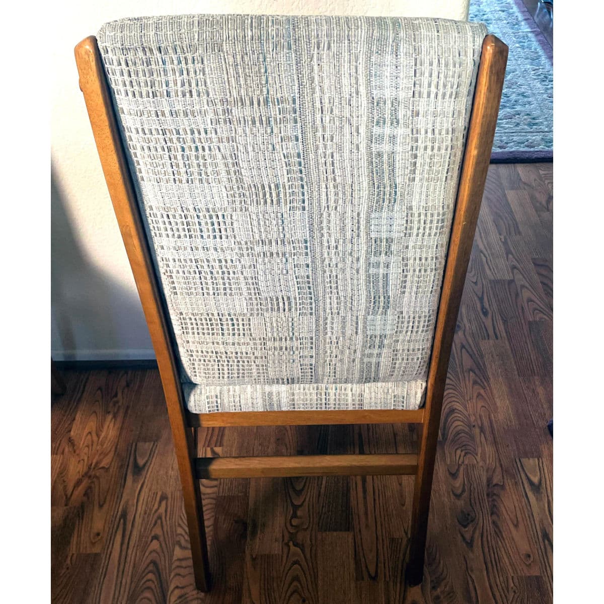 Mid-Century D-Scan Danish Modern Teak Framed Upholstered High Back Dining Chairs - Set 4 - Thumbnail 8