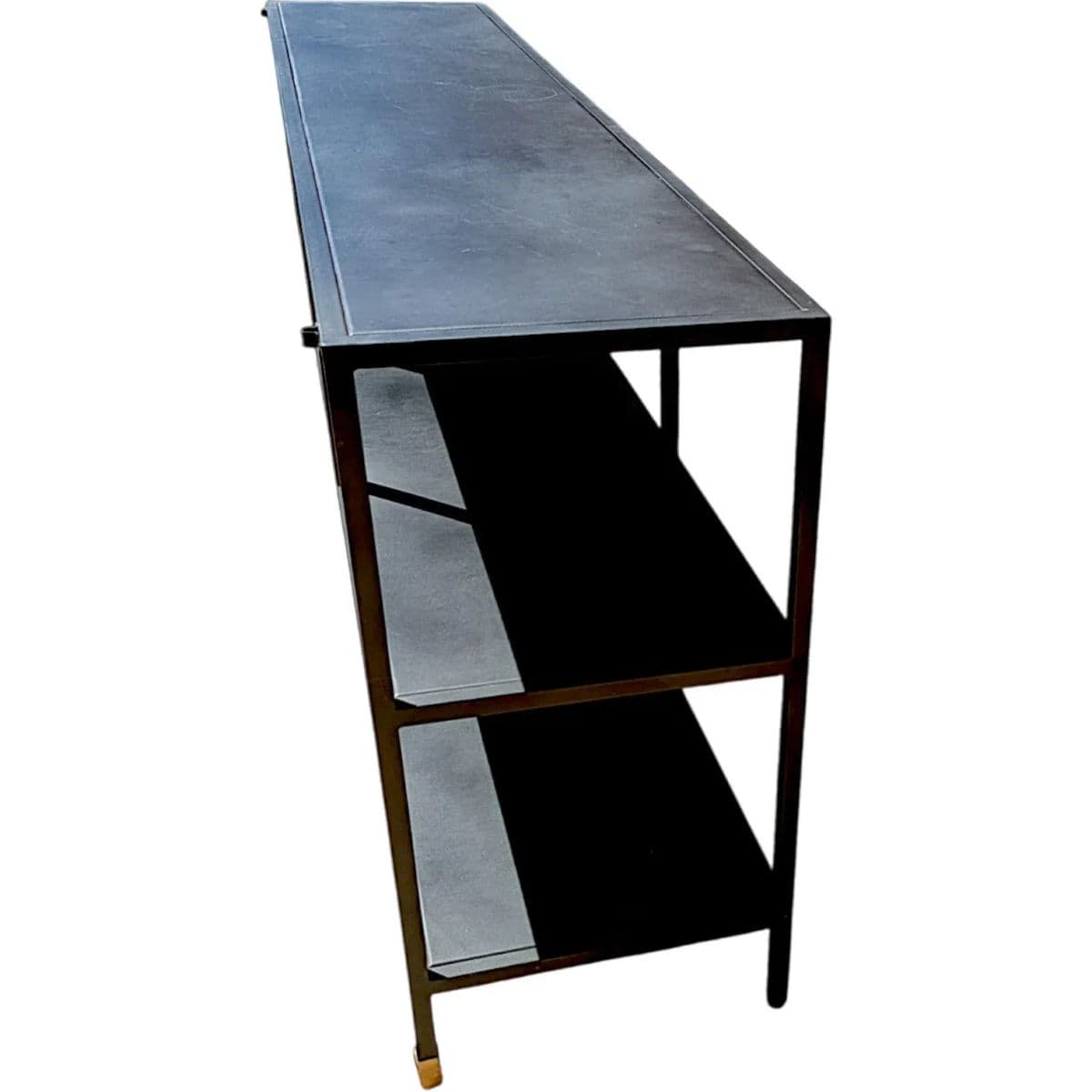 Contemporary Industrial Black Metal Console Table / Etagere With Tiered Open Shelving - Thumbnail 5
