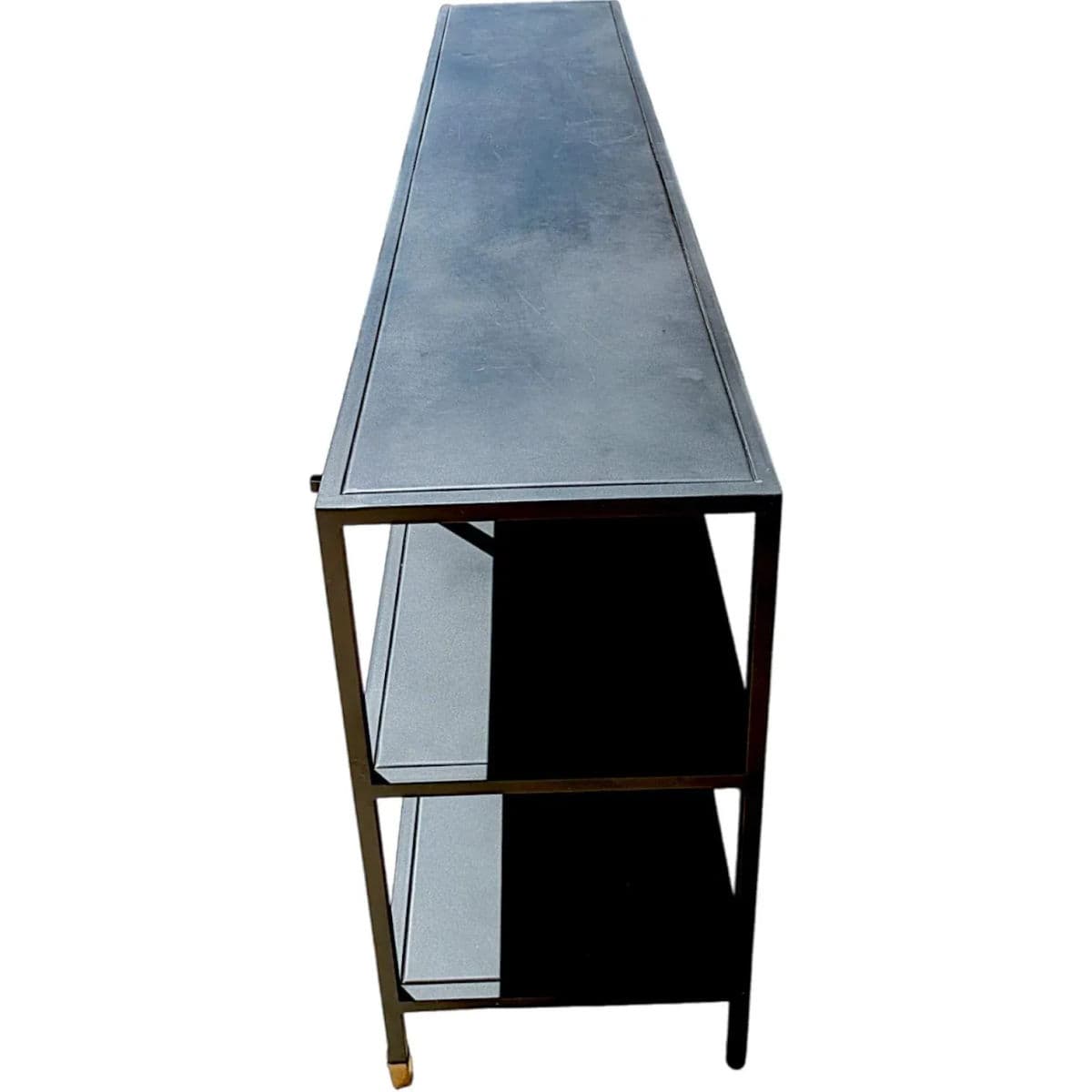 Contemporary Industrial Black Metal Console Table / Etagere With Tiered Open Shelving - Thumbnail 6