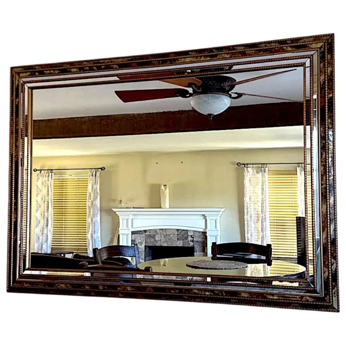 20th Century Large Vintage Beveled Wall Mirror With Ornate Multi-Layereed Gilt Frame - Thumbnail 9