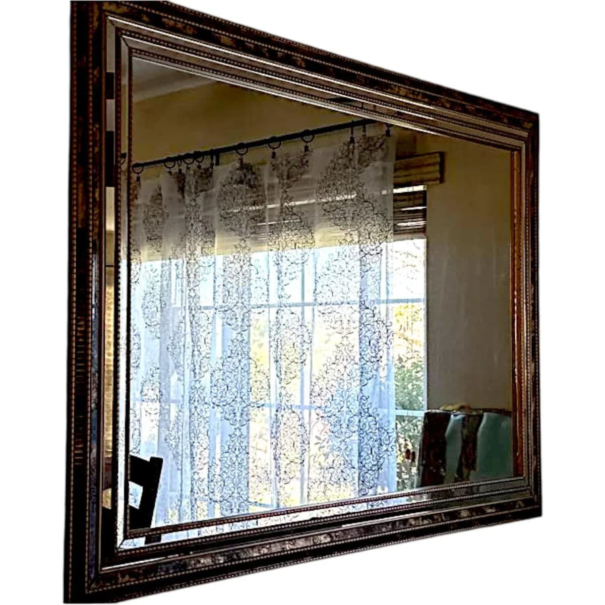 20th Century Large Vintage Beveled Wall Mirror With Ornate Multi-Layereed Gilt Frame - Thumbnail 11