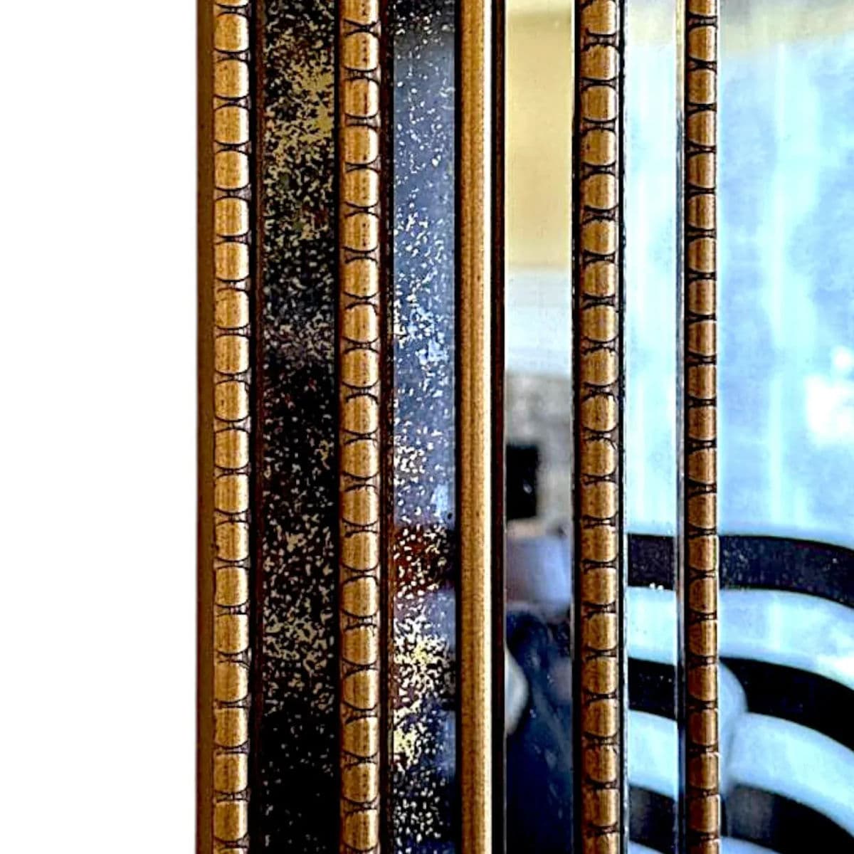 20th Century Large Vintage Beveled Wall Mirror With Ornate Multi-Layereed Gilt Frame - Thumbnail 8