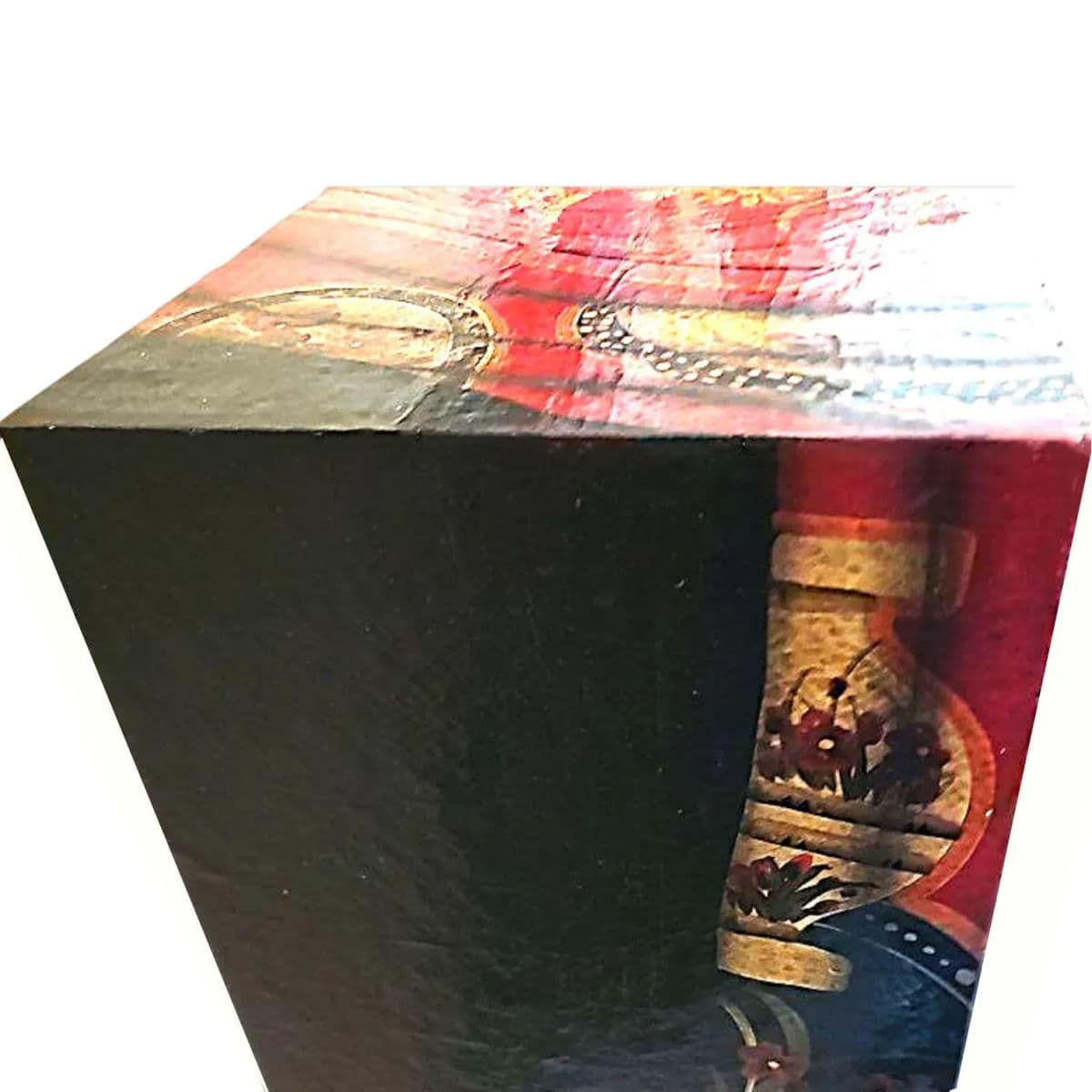 Hand Painted Draped Trompe-L'œil Style Wooden Rectangular Display Pedestals - a Pair - Thumbnail 11