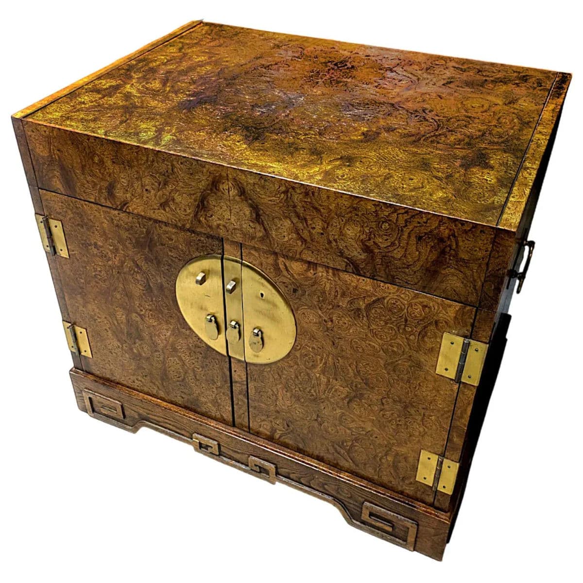 1960s Michael Taylor for Baker Furniture Far East Collection Side Table Cabinet - Thumbnail 3