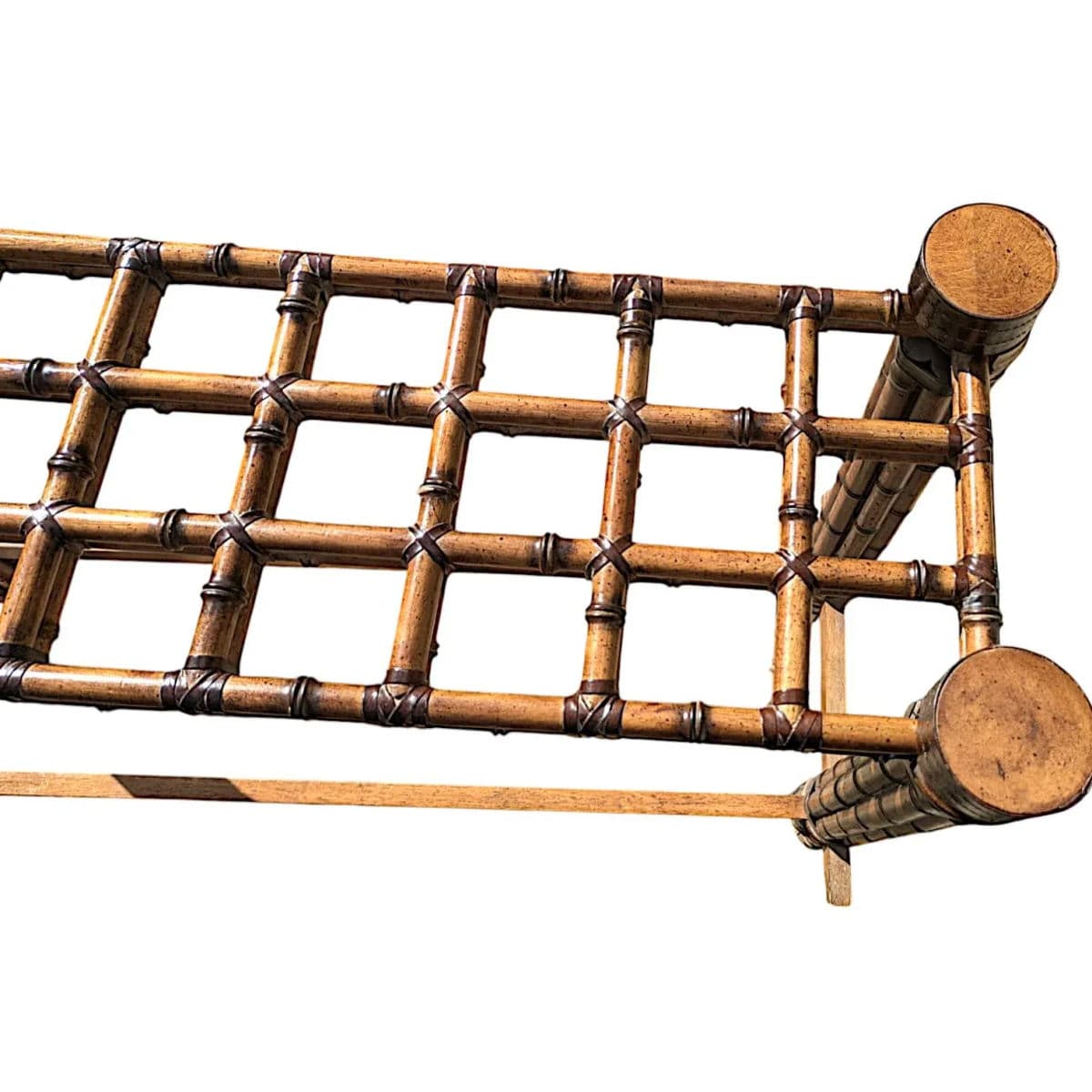 Mid-Century Rattan & Bamboo Console Table in the Manner of McGuire Furniture - Thumbnail 9