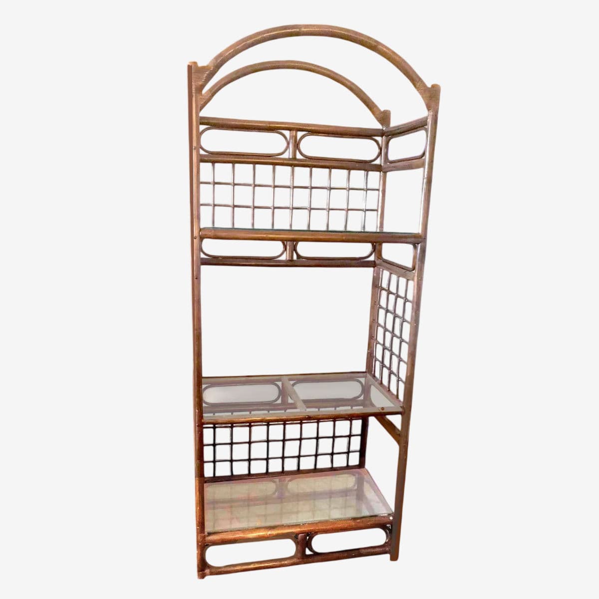 Chippendale Style 3 Tier Arched Bent Wood Étagère - Image 1