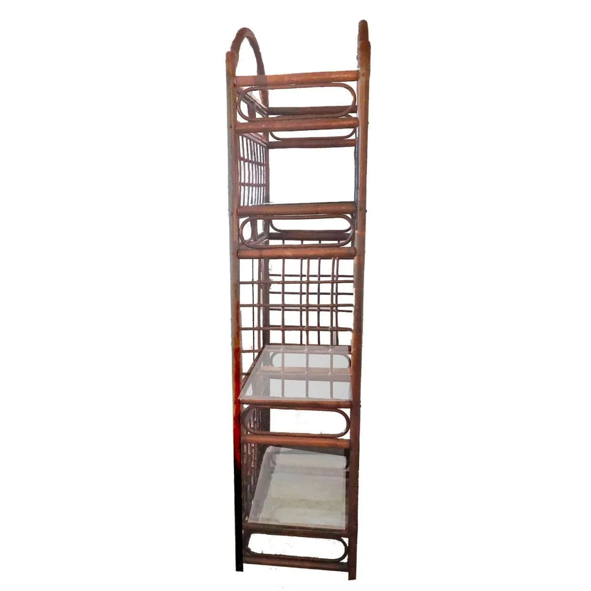Chippendale Style 3 Tier Arched Bent Wood Étagère - Thumbnail 4
