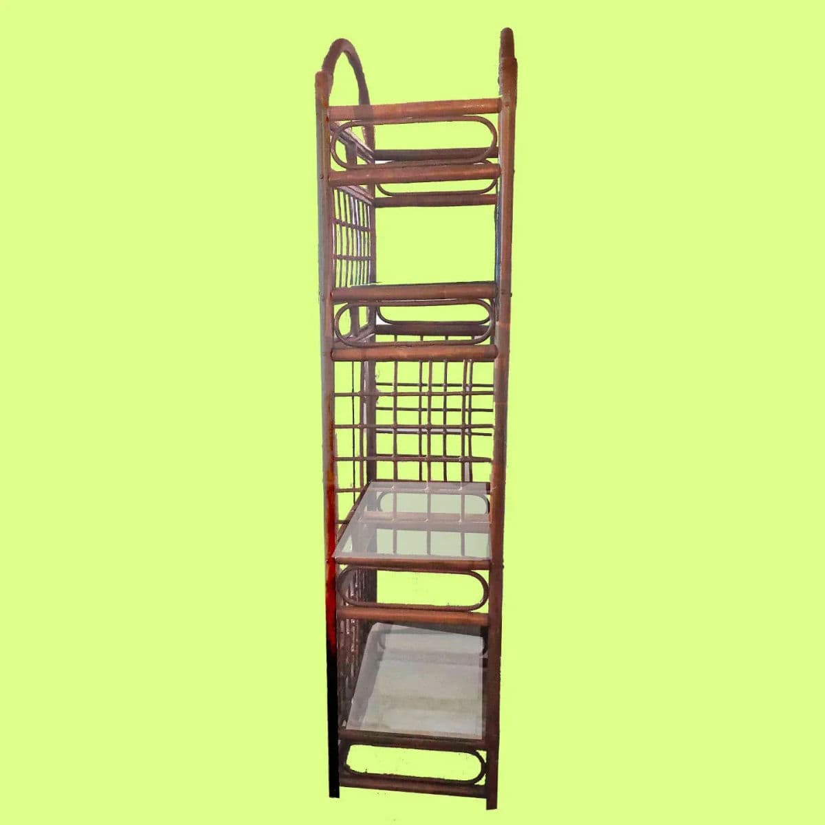 Chippendale Style 3 Tier Arched Bent Wood Étagère - Thumbnail 7