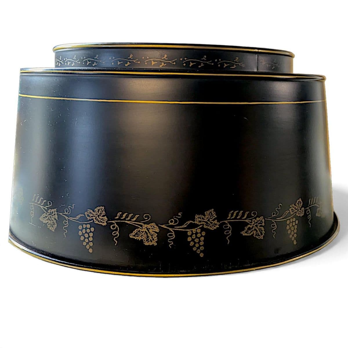 Vintage French Empire Bouillotte Black Tole Floor Lamp With Metal Shade Drinks Table - Thumbnail 6