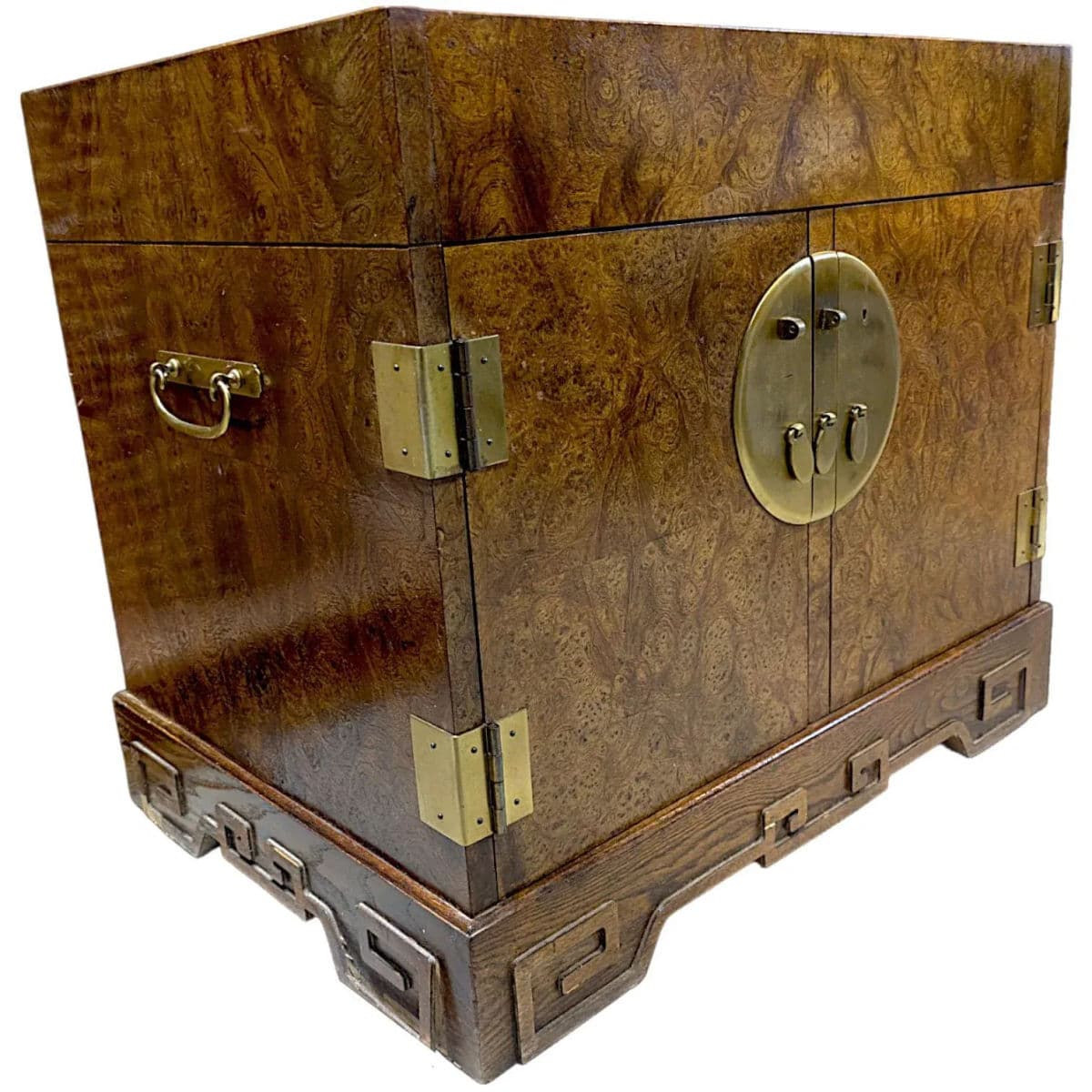 1960s Michael Taylor for Baker Furniture Far East Collection Side Table Cabinet - Thumbnail 4