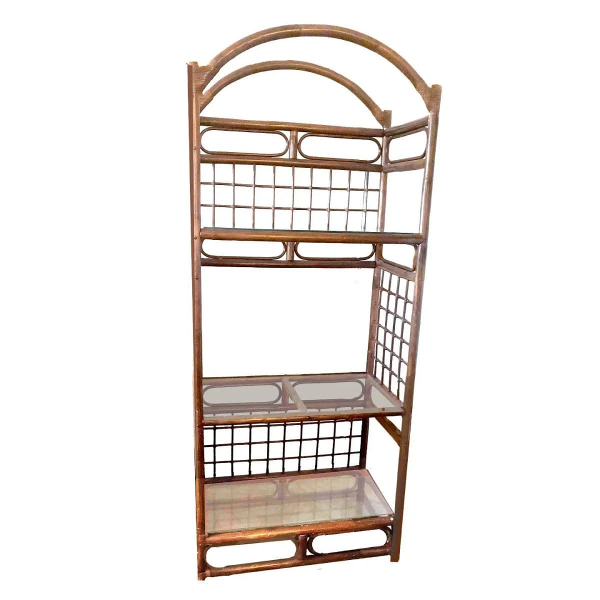 Chippendale Style 3 Tier Arched Bent Wood Étagère - Thumbnail 9