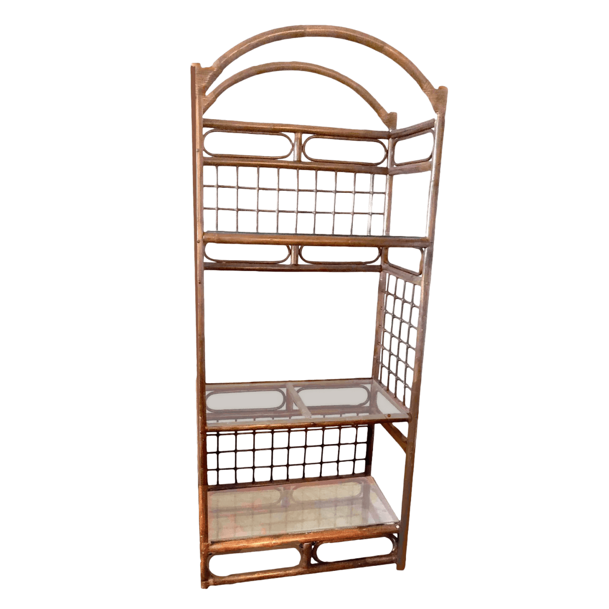 Chippendale Style 3 Tier Arched Bent Wood Étagère - Thumbnail 2