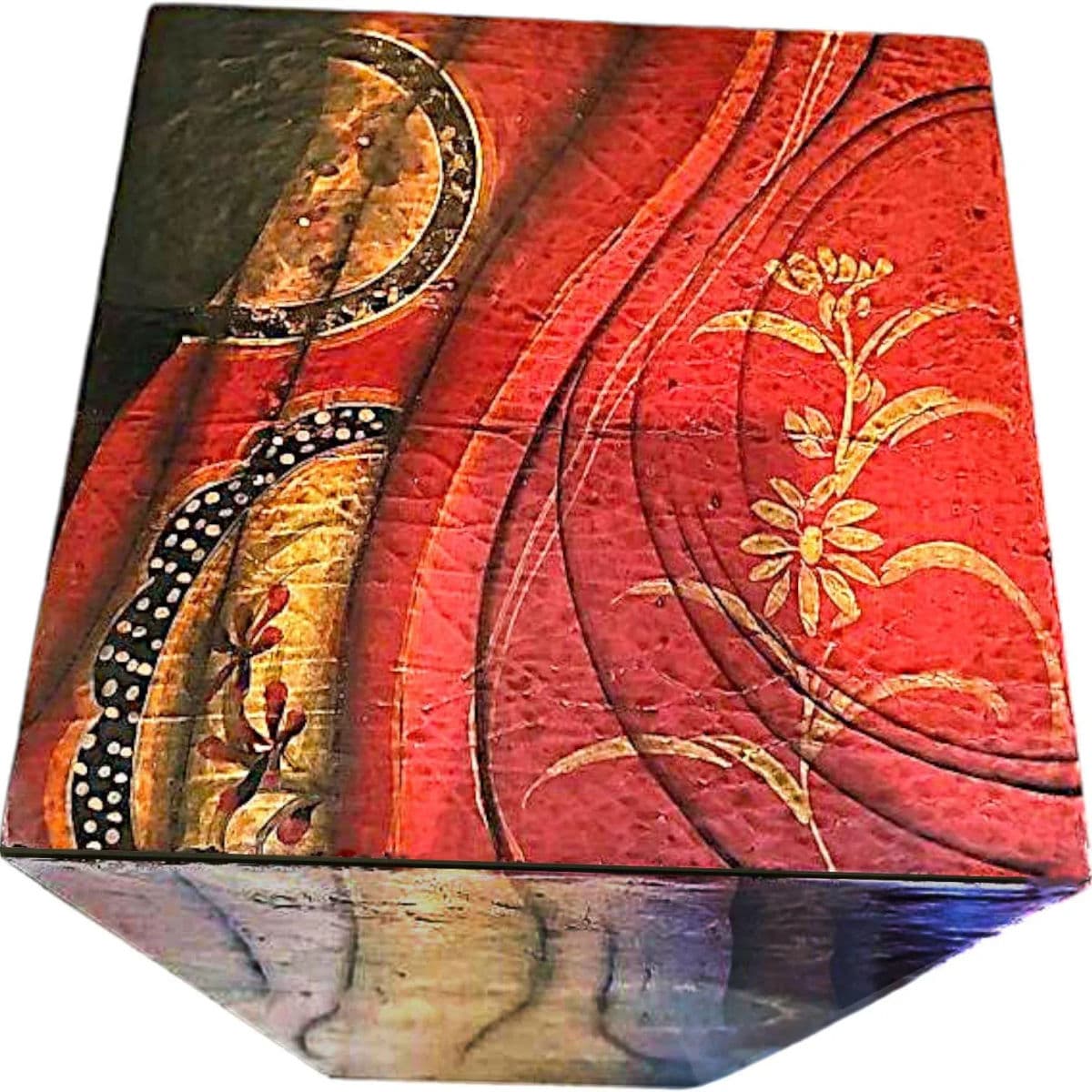 Hand Painted Draped Trompe-L'œil Style Wooden Rectangular Display Pedestals - a Pair - Thumbnail 13