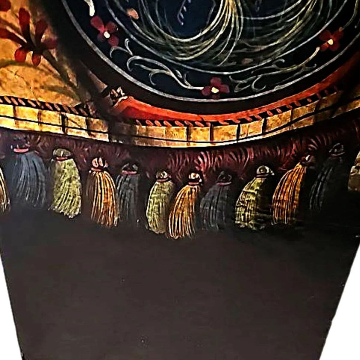 Hand Painted Draped Trompe-L'œil Style Wooden Rectangular Display Pedestals - a Pair - Thumbnail 10