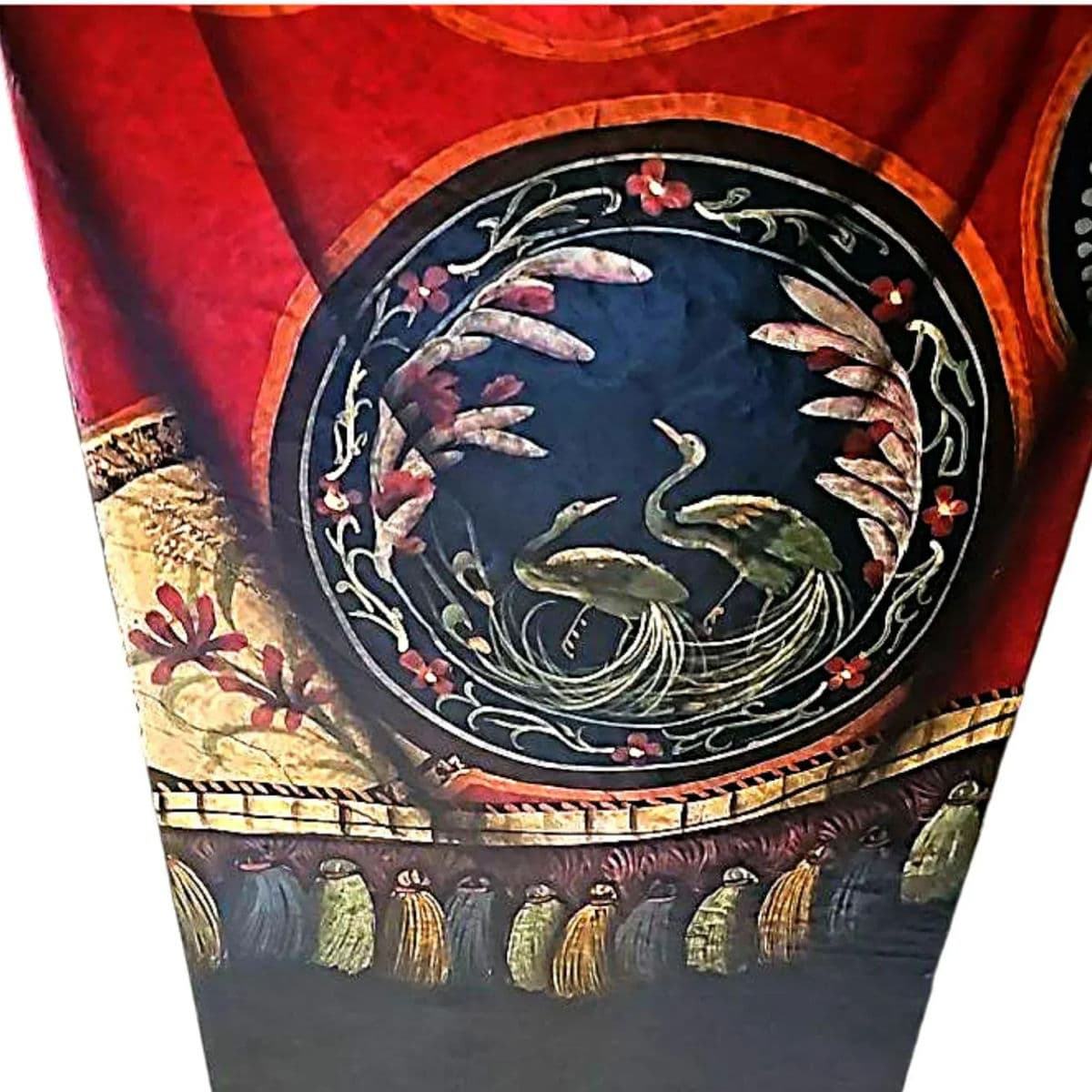 Hand Painted Draped Trompe-L'œil Style Wooden Rectangular Display Pedestals - a Pair - Thumbnail 12