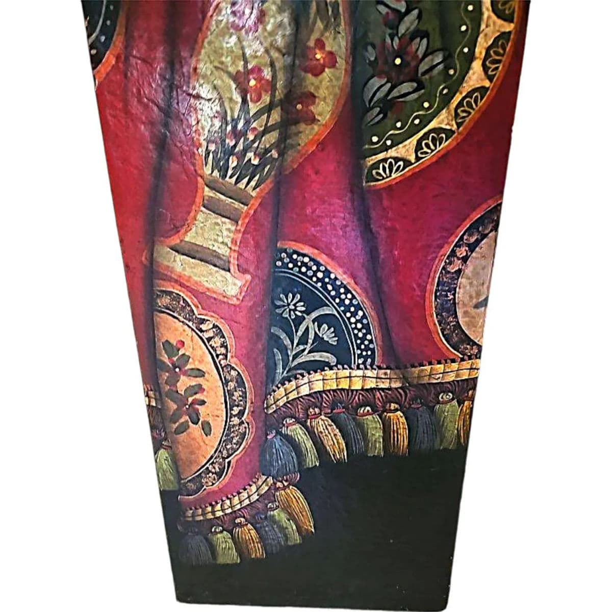 Hand Painted Draped Trompe-L'œil Style Wooden Rectangular Display Pedestals - a Pair - Thumbnail 6