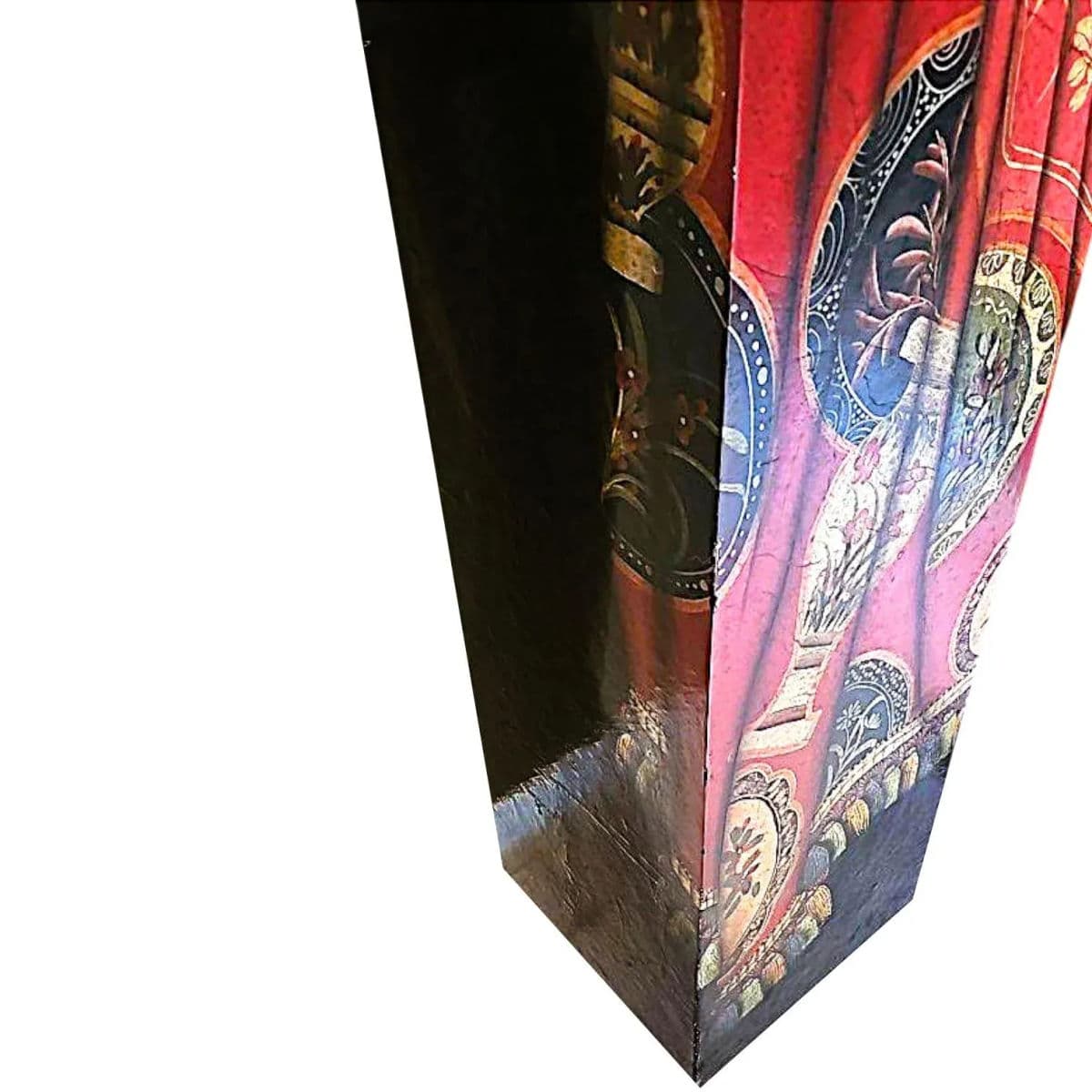 Hand Painted Draped Trompe-L'œil Style Wooden Rectangular Display Pedestals - a Pair - Thumbnail 7