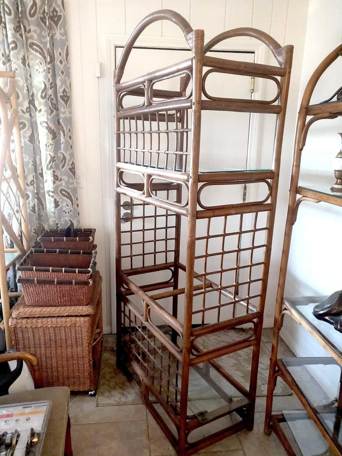 Chippendale Style 3 Tier Arched Bent Wood Étagère - Thumbnail 8