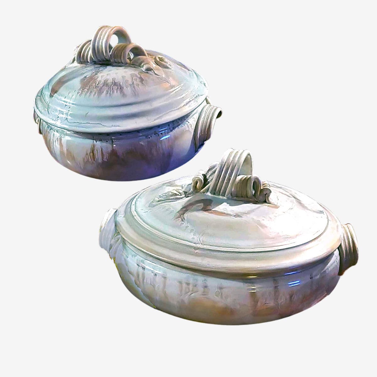 Studio Beauceware "Oven-To-Table" Covered Casseroles Signed Garnier - a Pair - Image 1