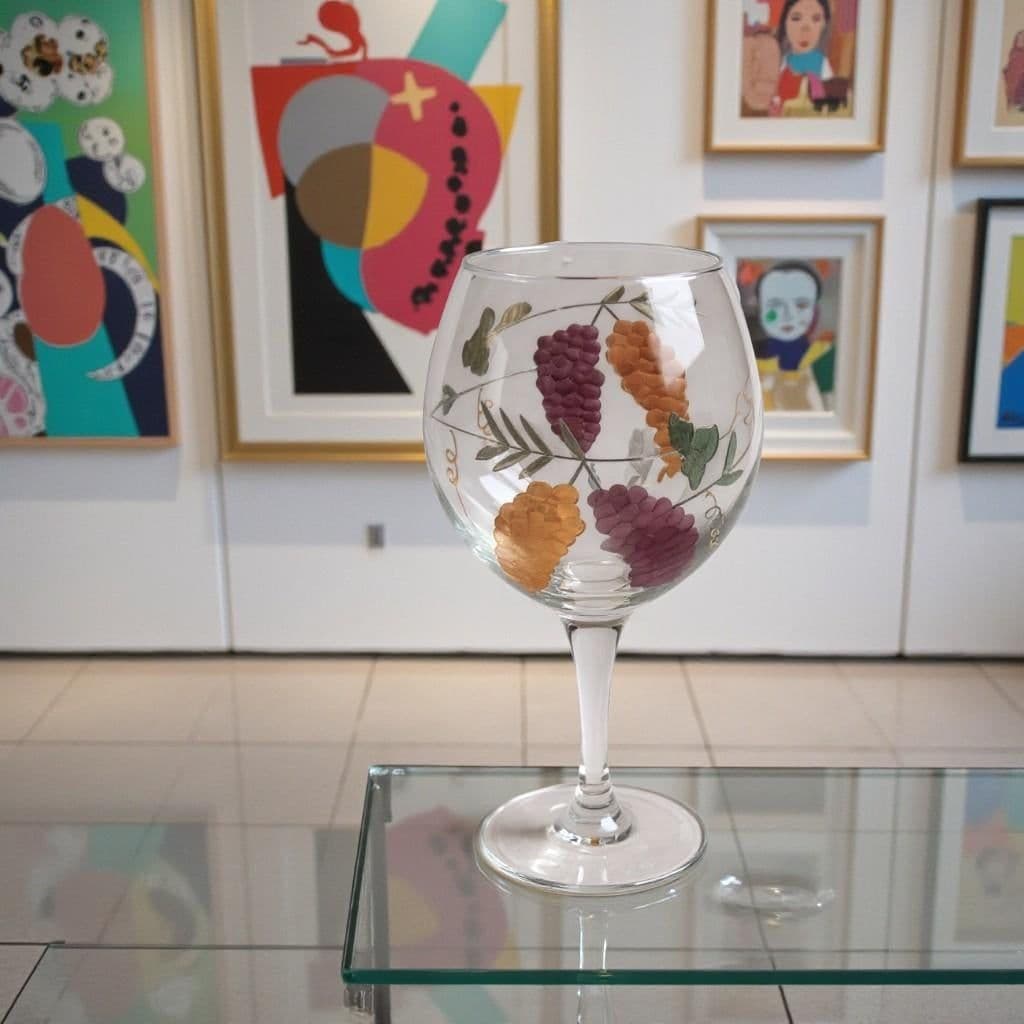 Mirage by Monarch Handblown Etched Crystal Wine Glass 9.5" Inch - Set of 6 - Thumbnail 3