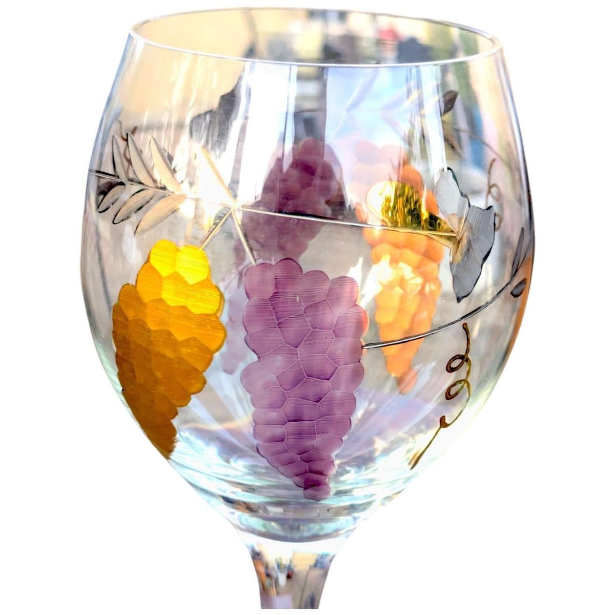 Mirage by Monarch Handblown Etched Crystal Wine Glass 9.5" Inch - Set of 6 - Thumbnail 12