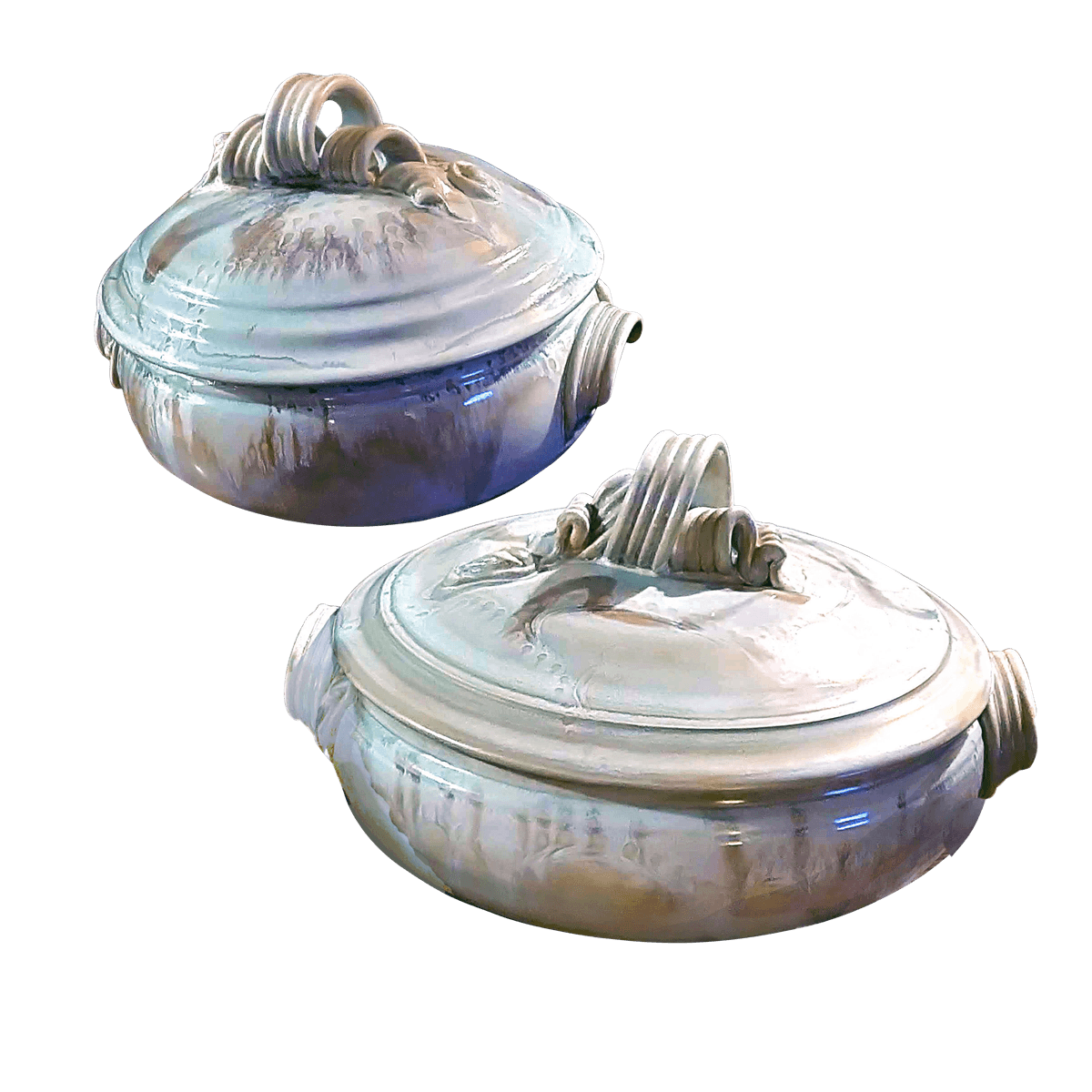 Studio Beauceware "Oven-To-Table" Covered Casseroles Signed Garnier - a Pair - Thumbnail 2