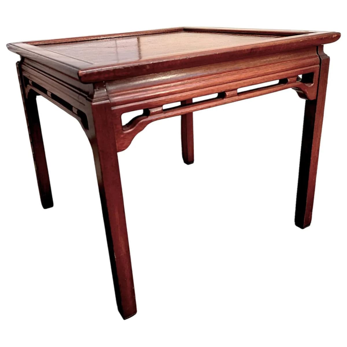 1940s Vintage Hardwood Asian Inspired Side Tables by Ferguson Bros MFG Co Hoboken N. J. - Thumbnail 6